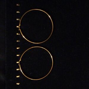 14k Gold vermeil over 925 large hoop earrings
